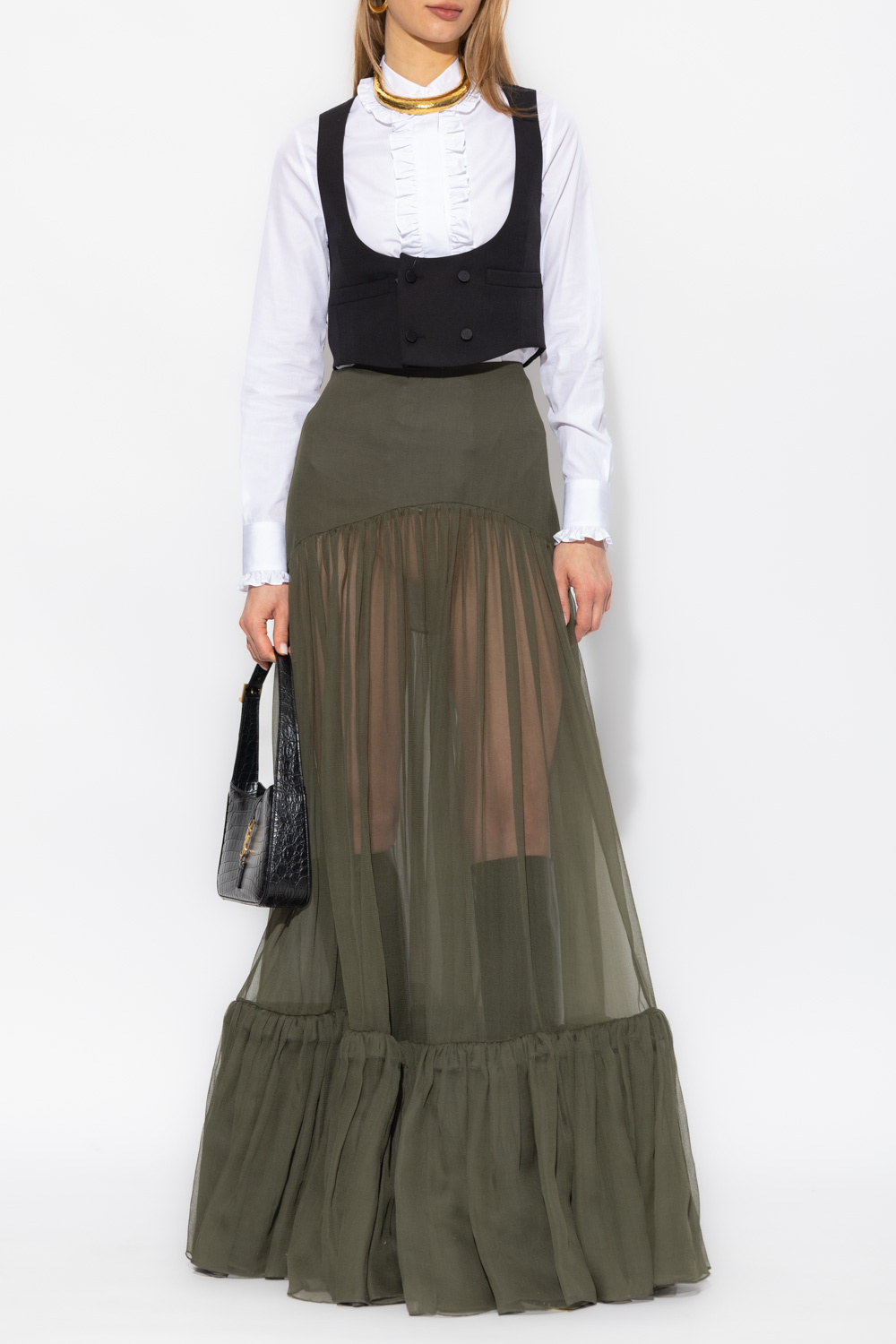 Saint Laurent Silk maxi skirt