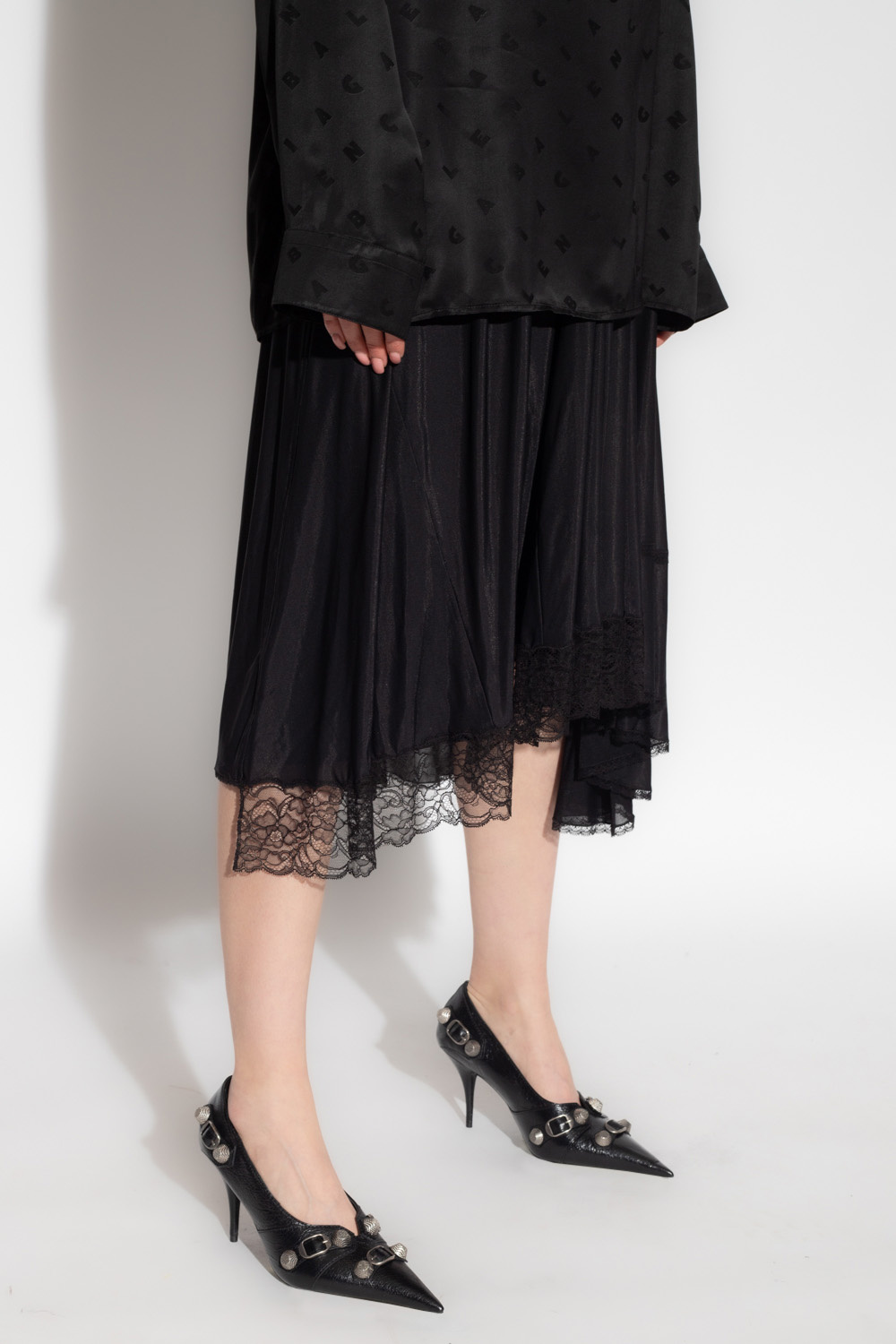 Balenciaga Lace-trimmed skirt