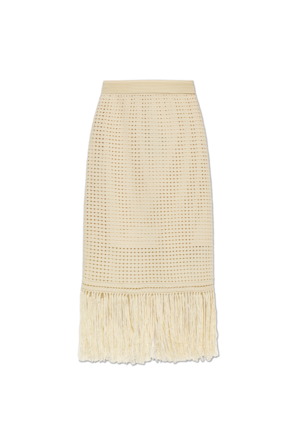 Skirt with fringes od Zimmermann