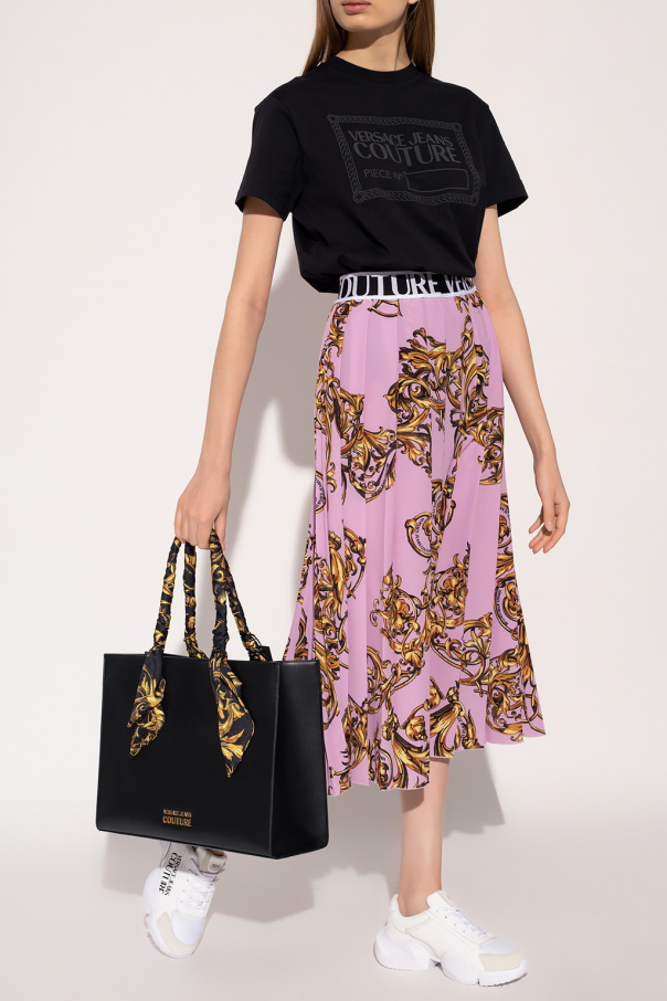 Versace jeans mid-rise Couture Pleated skirt