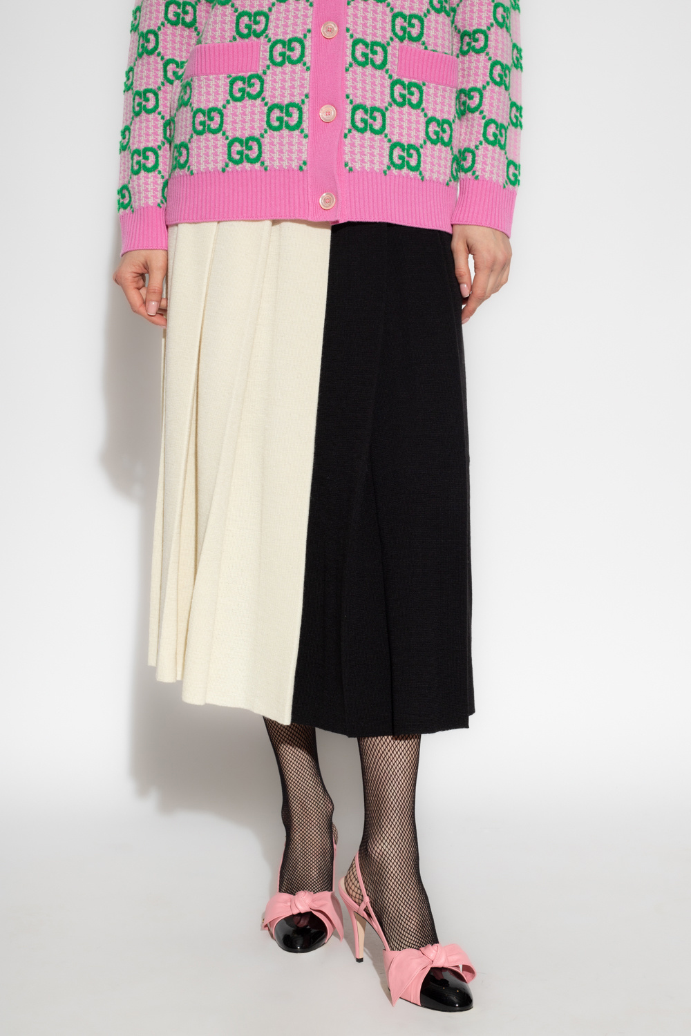 Gucci Pleated wool skirt