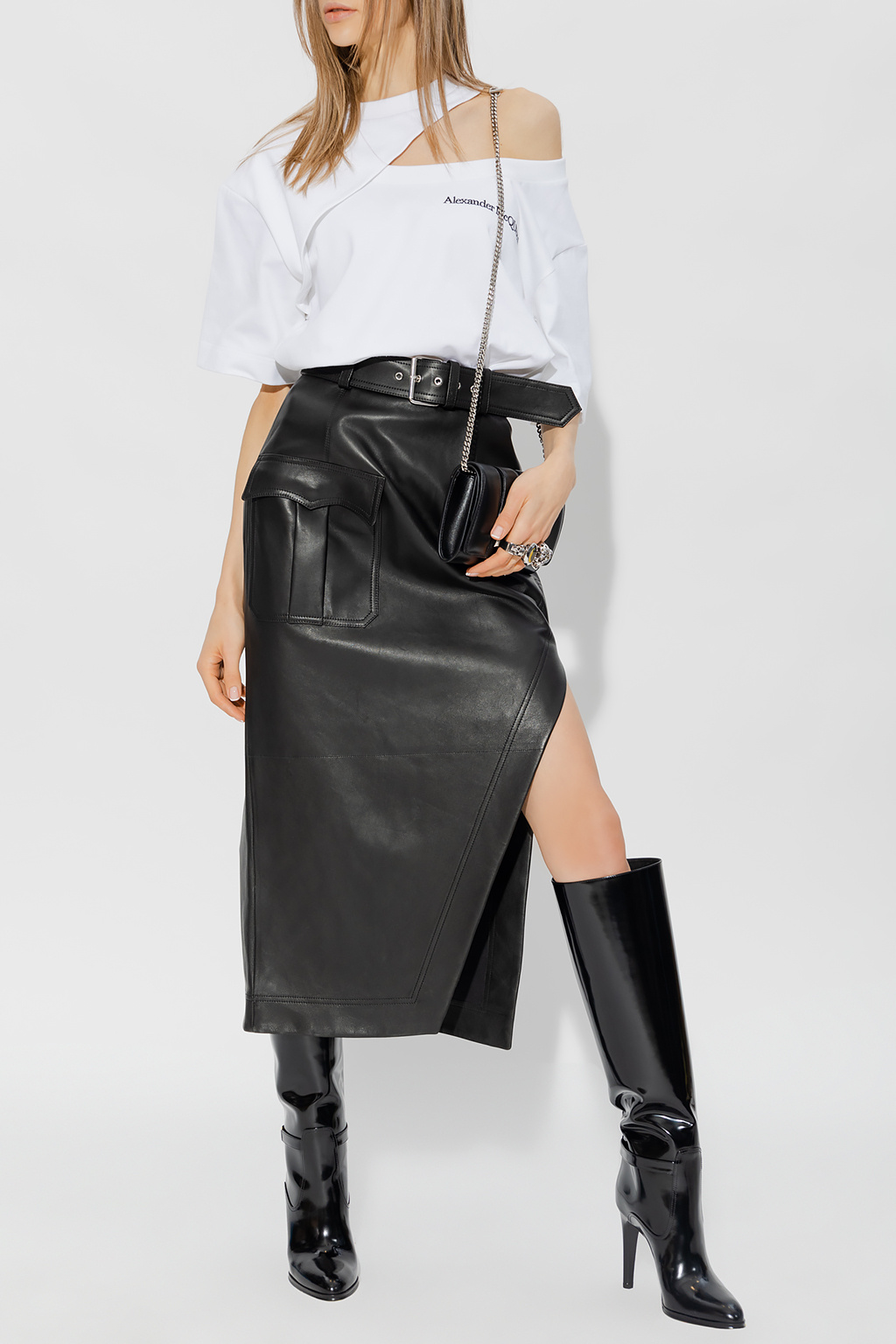 Alexander McQueen Leather skirt