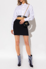 Denim Sleeveless Full Length Dress Skirt with Baroque buckle