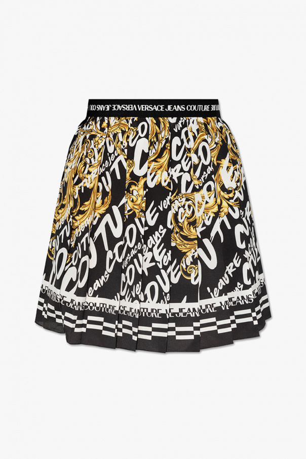 ROTATE Noon puff-sleeve dress Patterned skirt