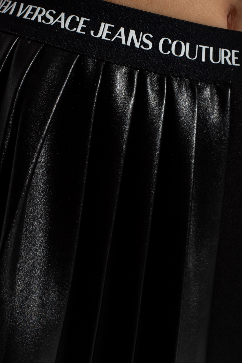 Versace jeans nero Couture Pleated skirt