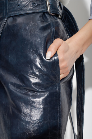 bottega Klassische Veneta Leather skirt