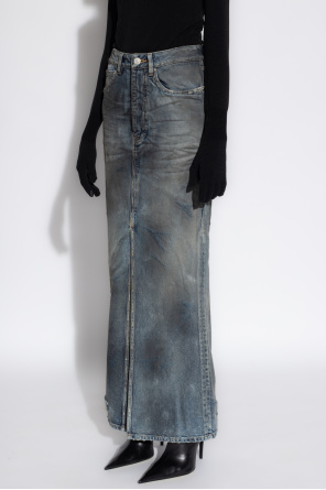 Balenciaga Jeansowa spódnica z efektem ‘vintage’