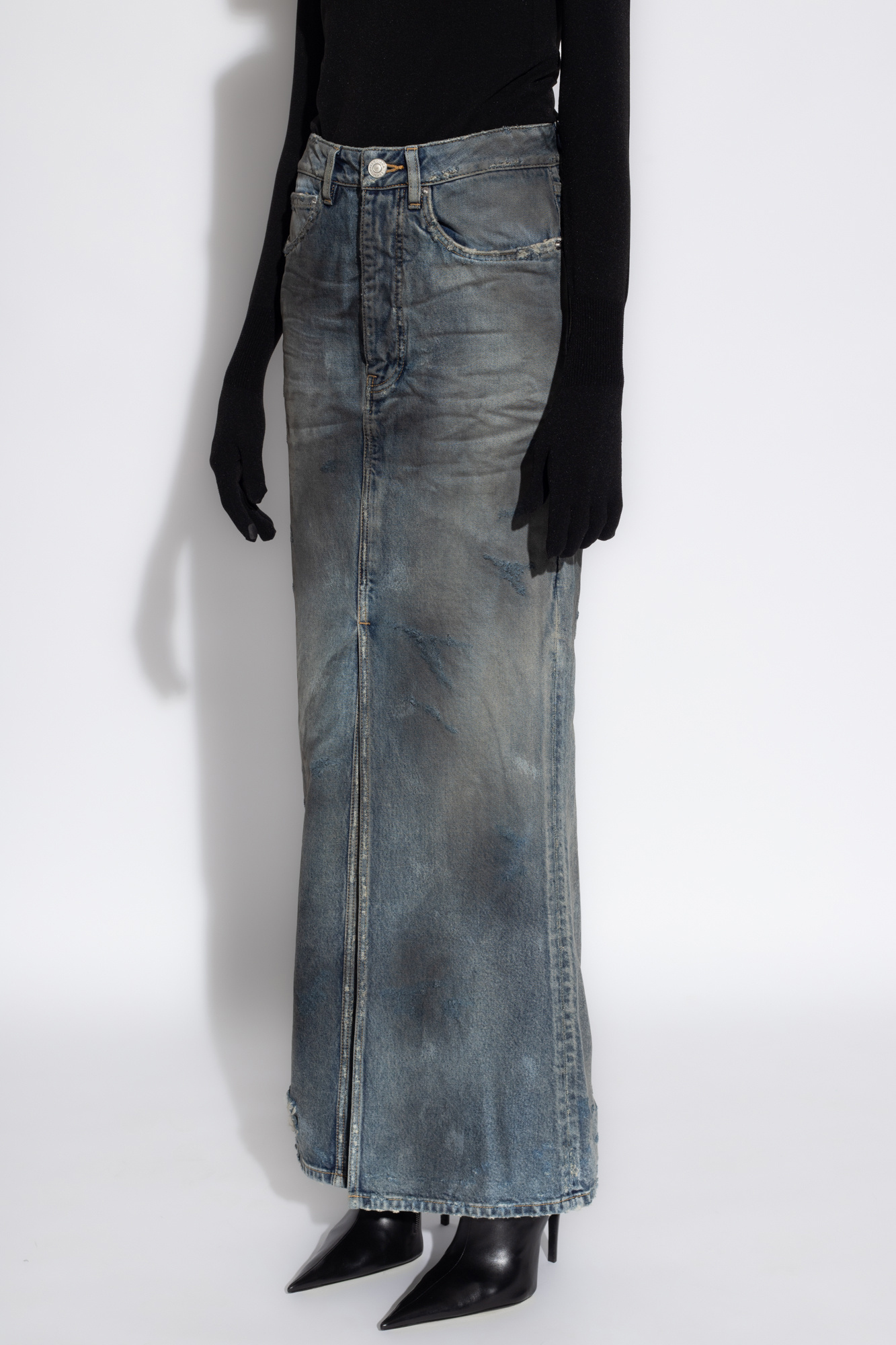 Balenciaga Denim skirt with vintage effect