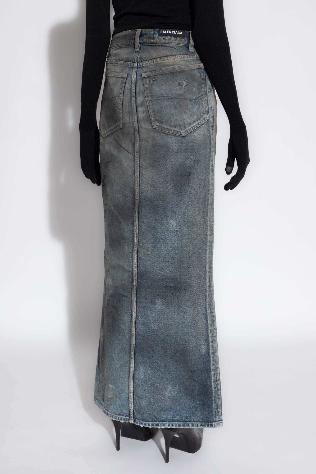 Balenciaga Denim skirt with vintage effect