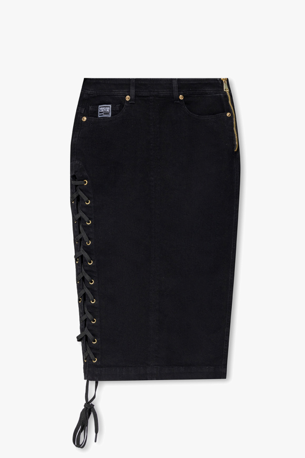 Versace jeans women Couture Denim skirt with lacing