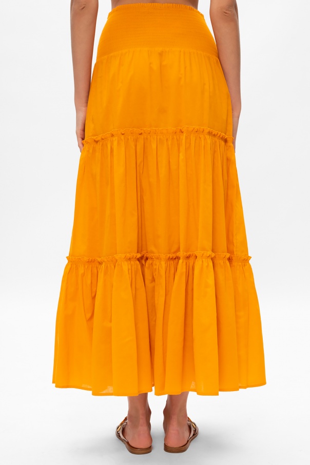 Orange Ruffled skirt Tory Burch - Vitkac France