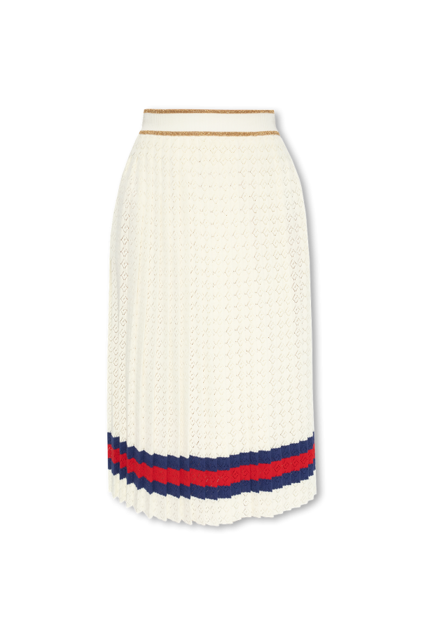 Pleated skirt od embroidered Gucci