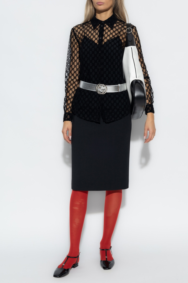 Gucci Spódnica z aplikacjami w kształcie wędzidła