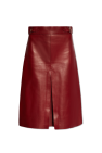 Gucci BURGUNDY Leather skirt