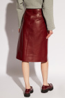 Gucci BURGUNDY Leather skirt