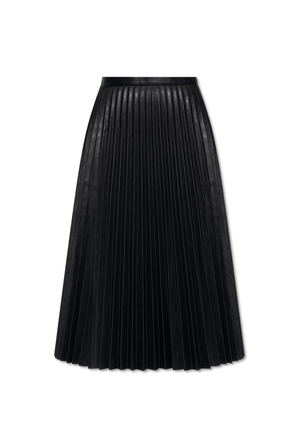 Balenciaga Skórzana plisowana spódnica