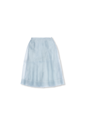 Silk skirt with pleats