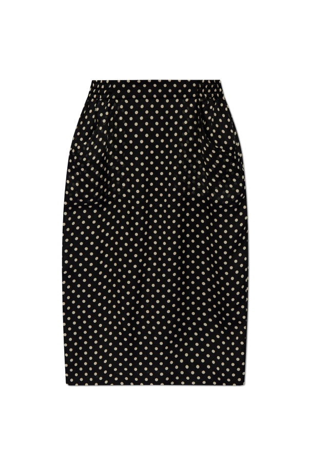 Saint Laurent Spódnica z wzorem w kropki