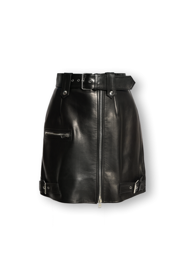 Leather skirt od Alexander McQueen
