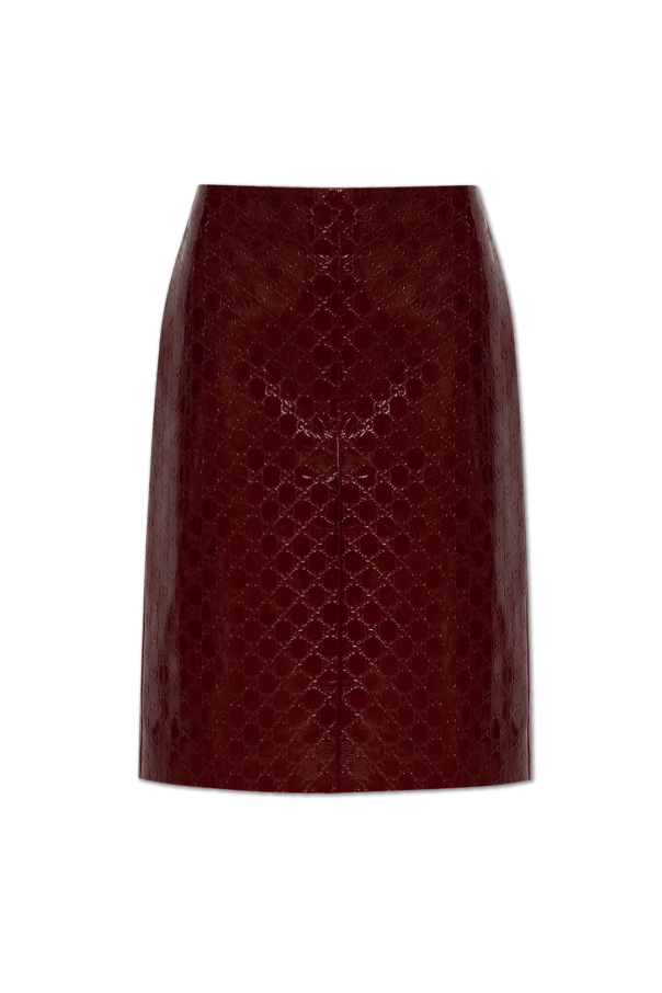 Leather skirt od branded Gucci