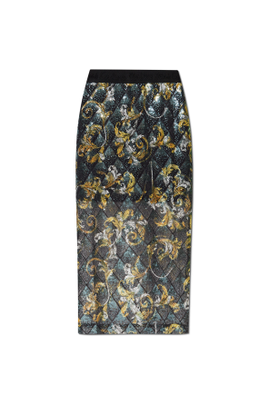 Sequin skirt with barocco pattern