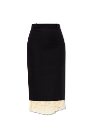 Skirt with lace hem
