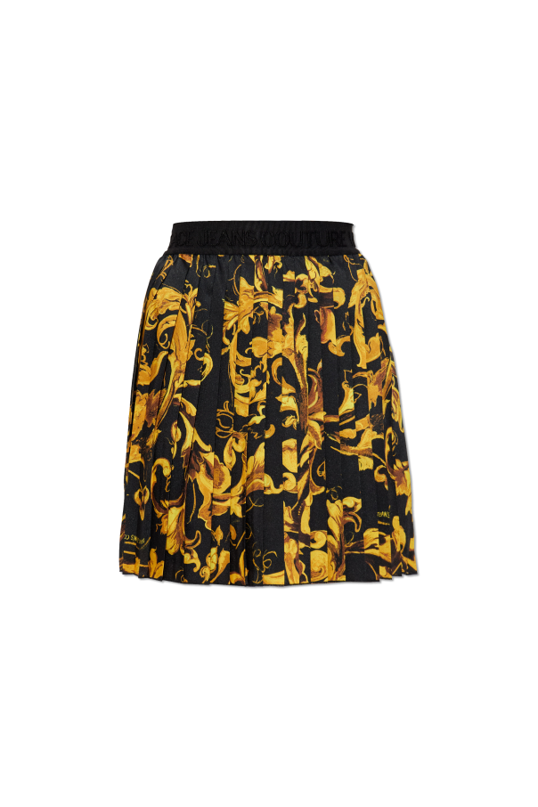 Pleated skirt with "Barocco" print od Versace Jeans Couture