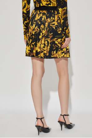 Versace Jeans Couture Pleated skirt with "Barocco" print