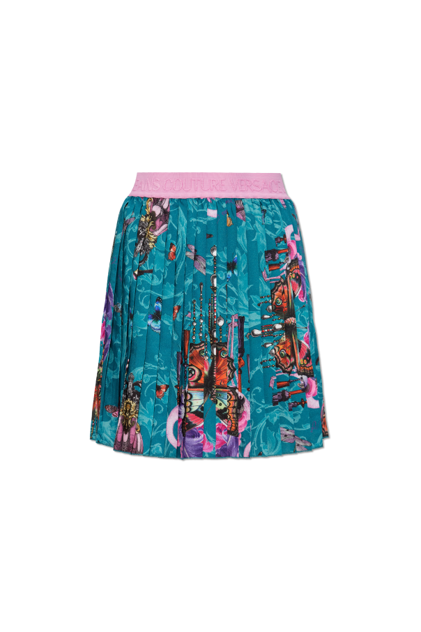 Pleated skirt with colorful print od Versace Jeans Couture