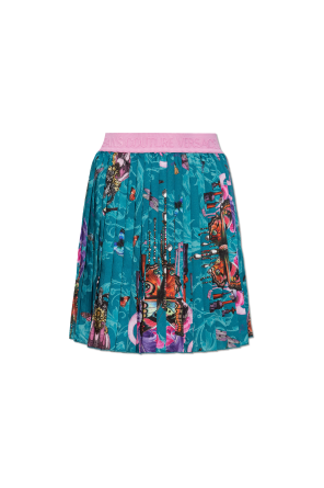 Falda plisada con estampado colorido