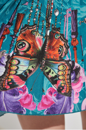 Versace Jeans Couture Pleated skirt with colorful print