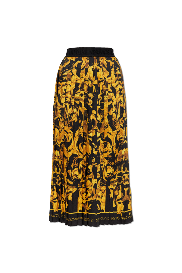 Pleated skirt with 'Barocco' print od Versace Jeans Couture