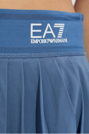 EA7 Emporio Armani Plissierter Rock mit Logo