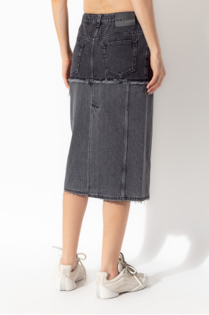 Alexander McQueen Denim Skirt with Cut-Out