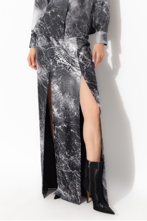 Alexander McQueen Silk skirt with cut-outs