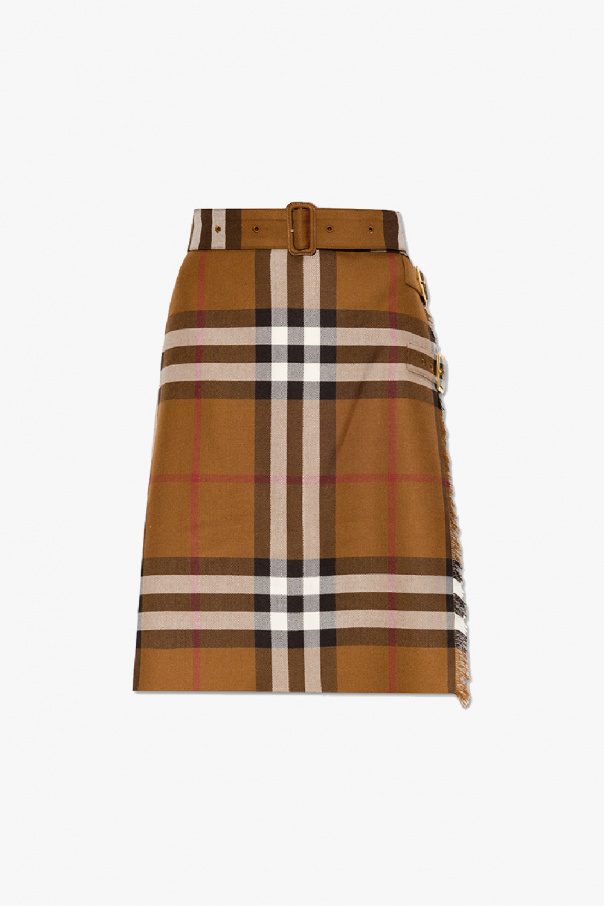 Brown Checked skirt Burberry - Vitkac Slovakia