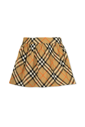 Skirt with check pattern