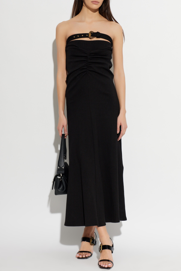 Versace Jeans Couture Długa spódnica z dekoracyjnym paskiem