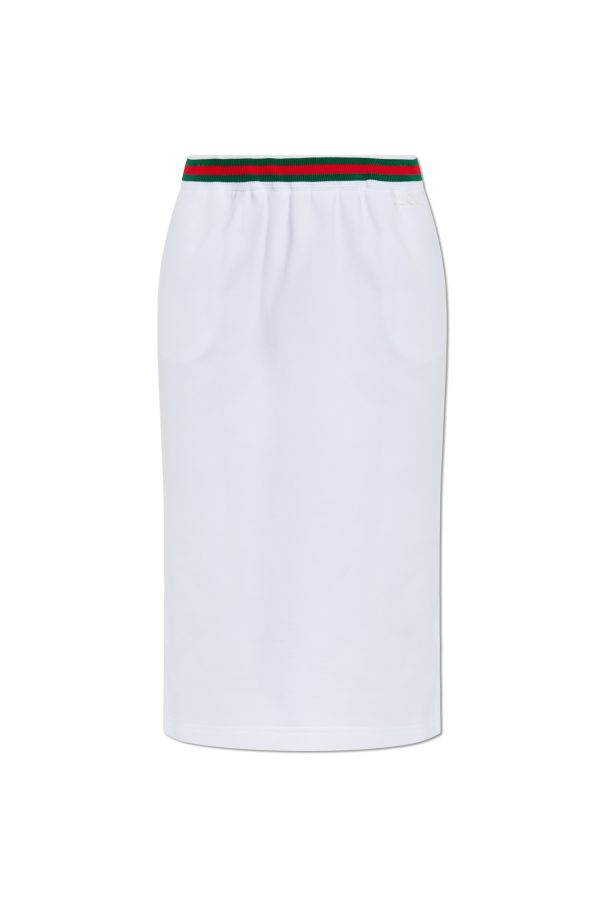 Cotton skirt with back slit od Gucci