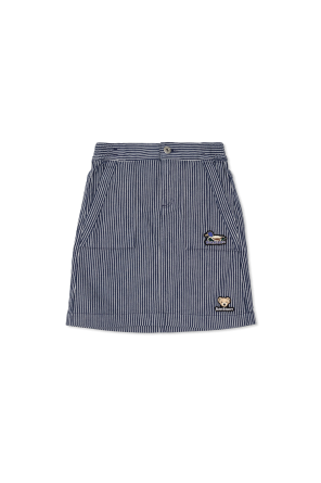 Falda con estampado de rayas