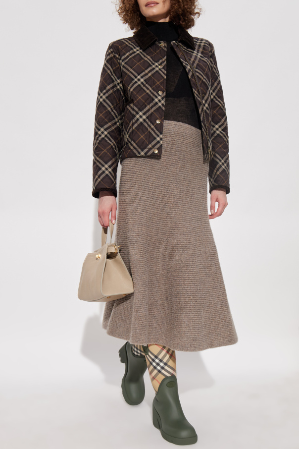 Burberry Falda de lana de corte asimétrico