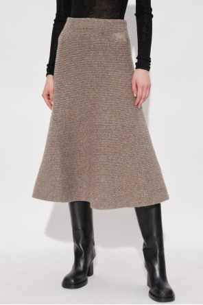 Burberry Falda de lana de corte asimétrico