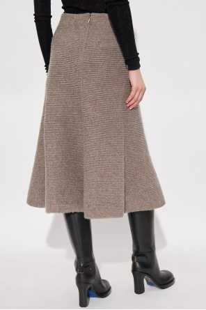 Burberry Falda de lana de corte asimétrico