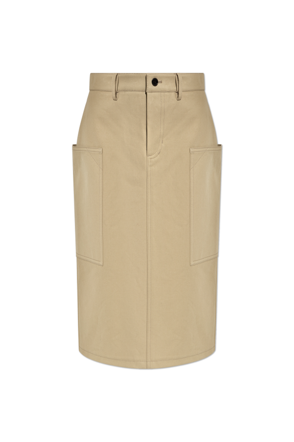 Cotton skirt with back slit od Gucci