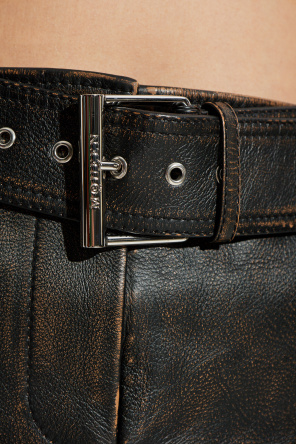 Alexander McQueen Falda de cuero