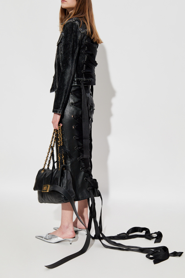 Balenciaga Skórzana spódnica