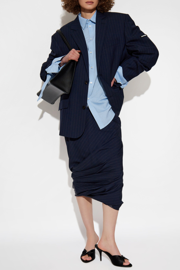 Balenciaga Spódnica ze wzorem w prążki