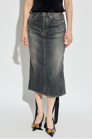 Balenciaga Denim skirt with a decorative ribbon at the back