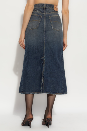 Balenciaga Jeansowa spódnica z efektem `vintage`