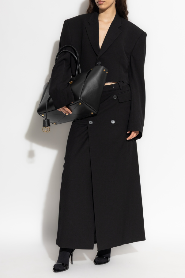 Balenciaga Rock mit dekorativen Knöpfen